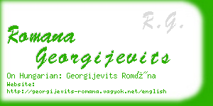 romana georgijevits business card